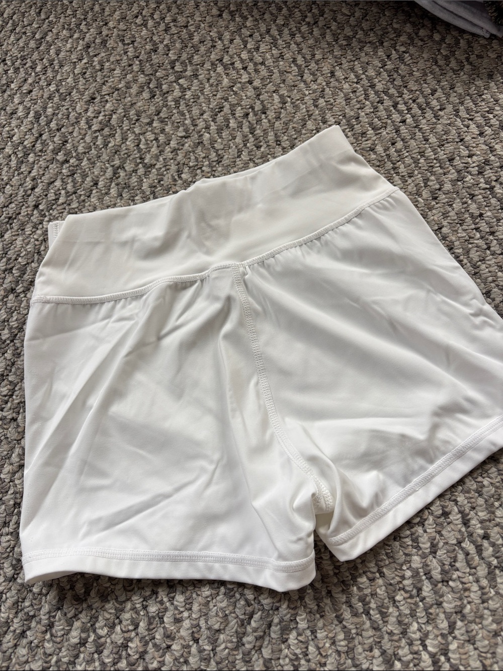 Women’s High-Waist White Lounge Shorts